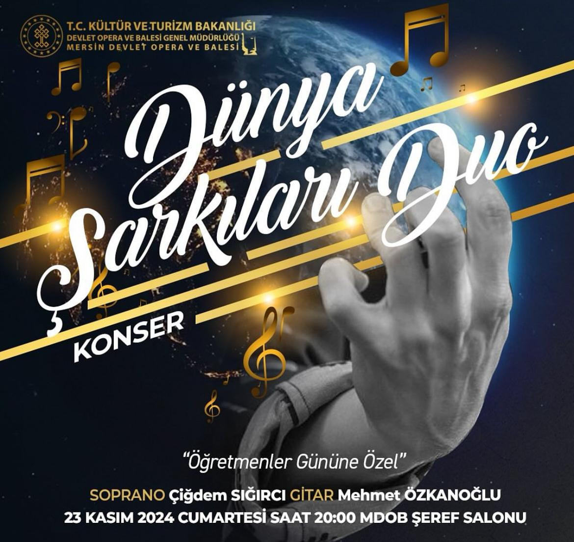 MERSİN DOB’NDEN ÖĞRETMENLER GÜNÜ’NE ÖZEL KONSER: ‘DÜNYA ŞARKILARI DUO’