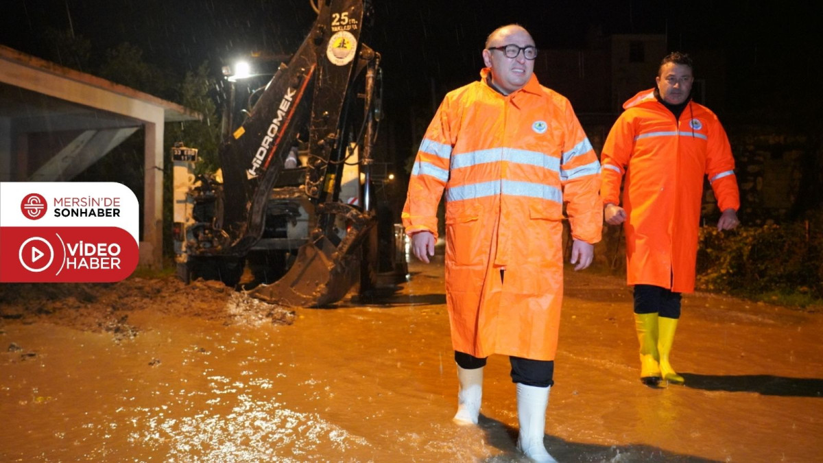 MERSİN ERDEMLİ’DE SAĞANAK MESAİSİ