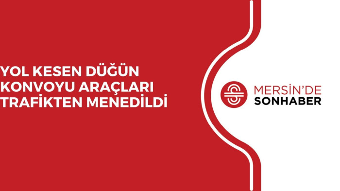 YOL KESEN DÜĞÜN KONVOYU ARAÇLARI TRAFİKTEN MENEDİLDİ